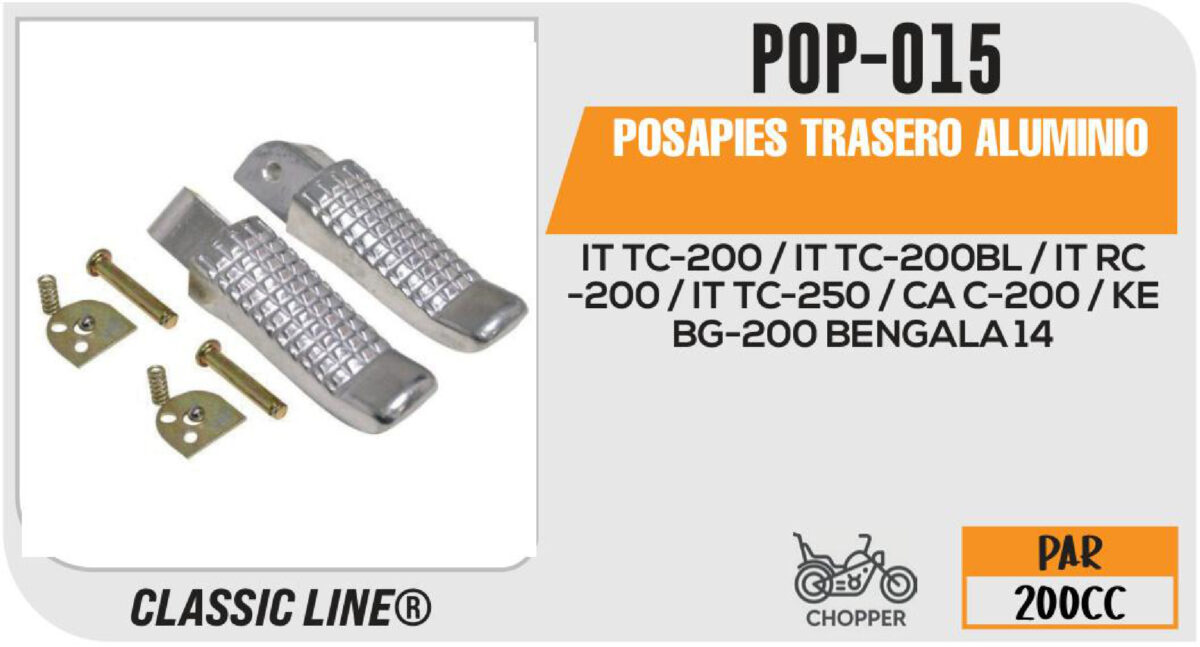 POSAPIE TRASERO ALUMINIO