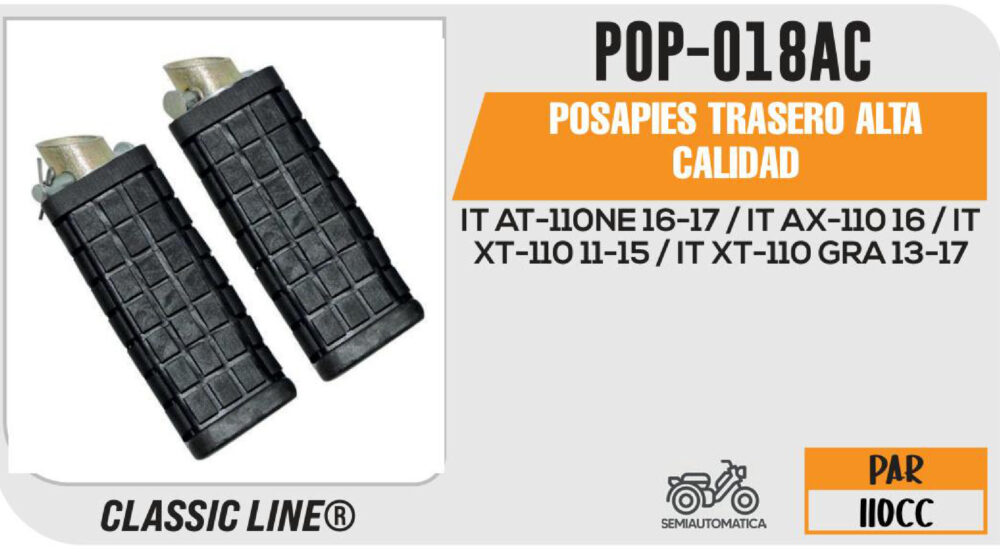 POSAPIE TRASERO ALTA CALIDAD