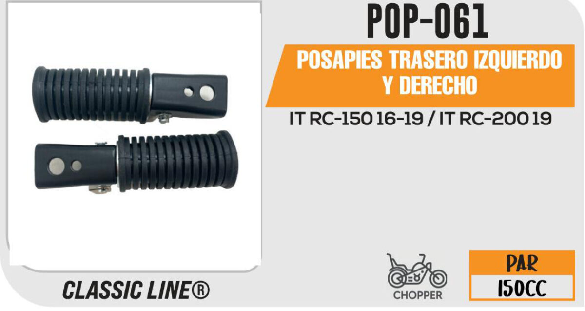 POSAPIE TRASERO IZQUIERDA Y DERECHO