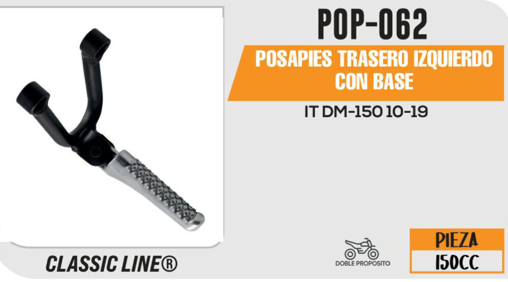 POSAPIE TRASERO IZQUIERDA CON BASE