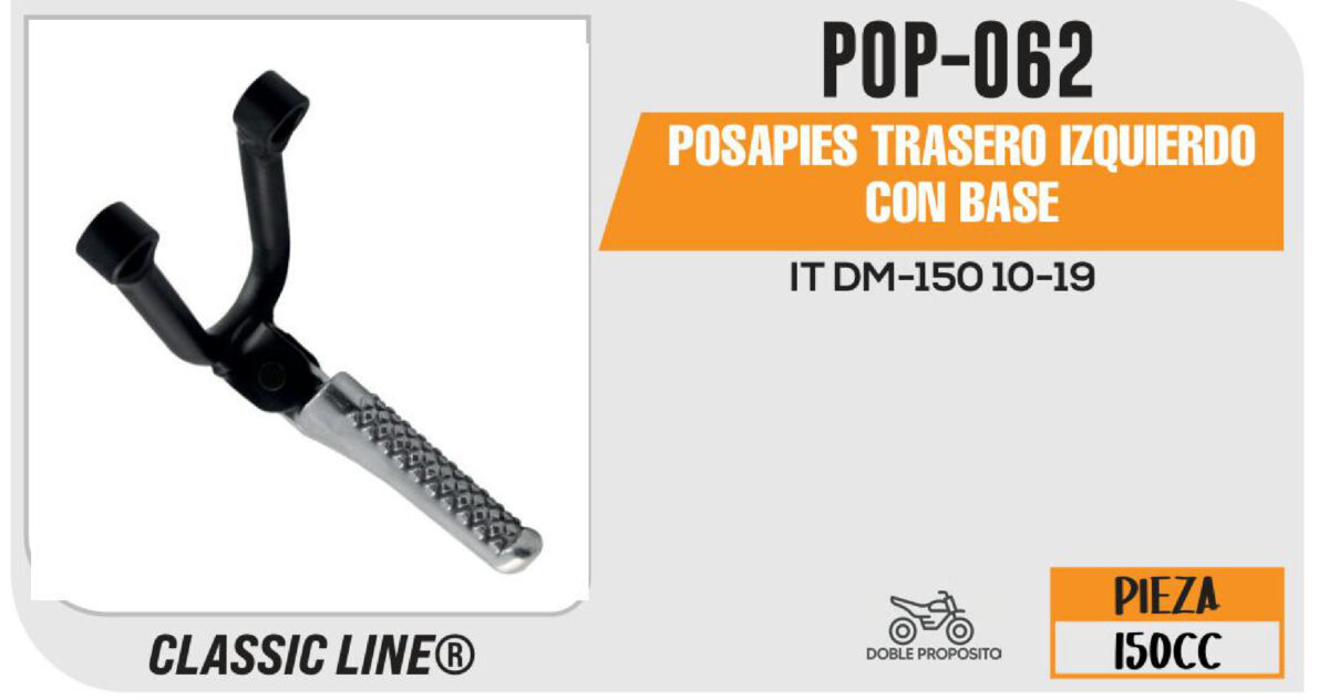 POSAPIE TRASERO IZQUIERDA CON BASE