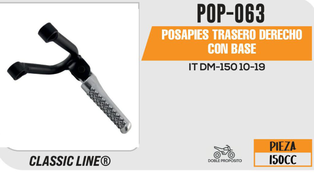 POSAPIE TRASERO DERECHO CON BASE