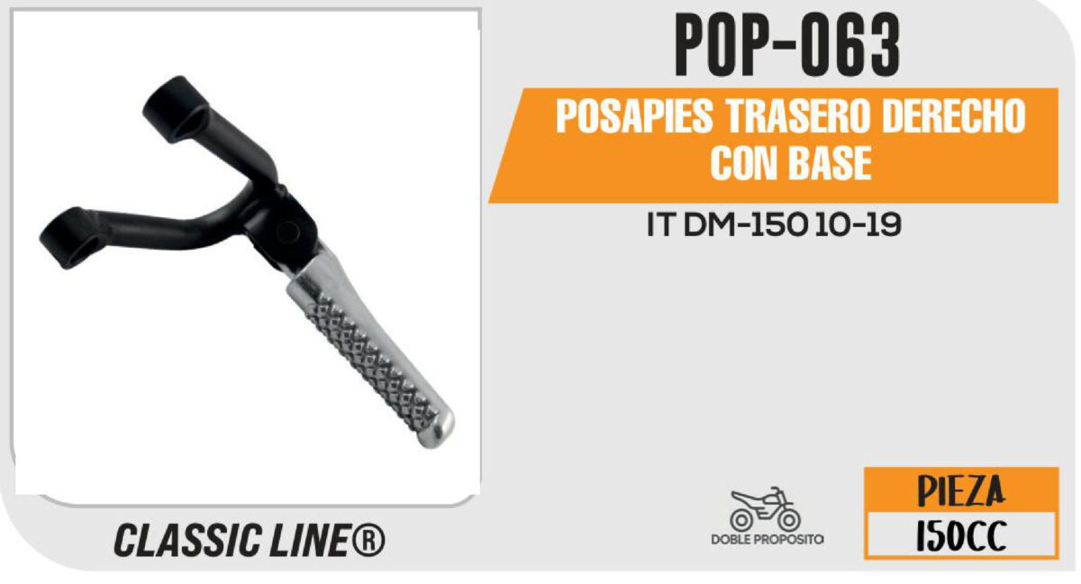 POSAPIE TRASERO DERECHO CON BASE
