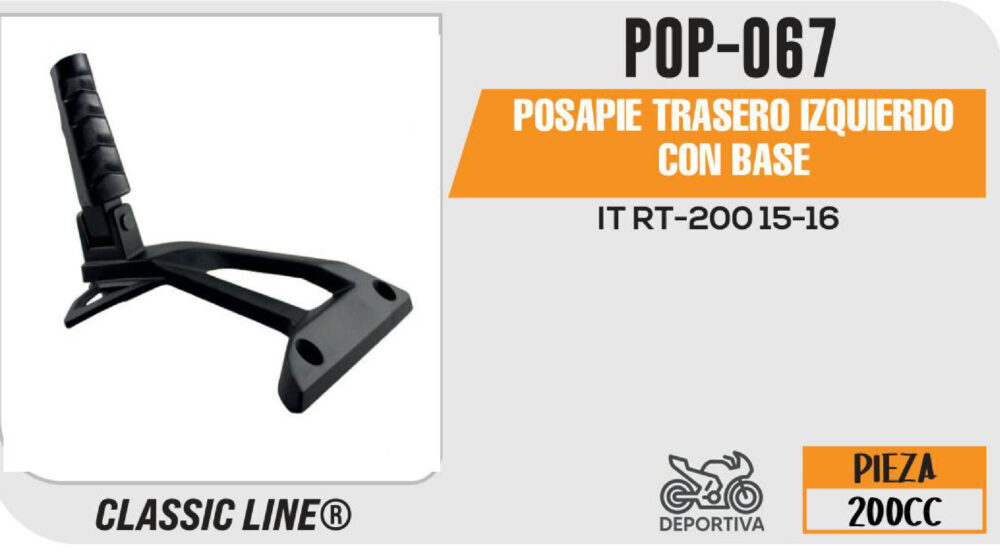 POSAPIE TRASERO IZQUIERDA CON BASE