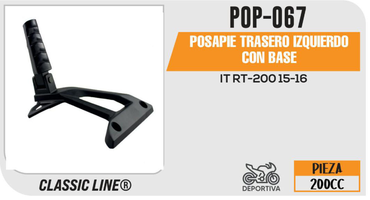 POSAPIE TRASERO IZQUIERDA CON BASE