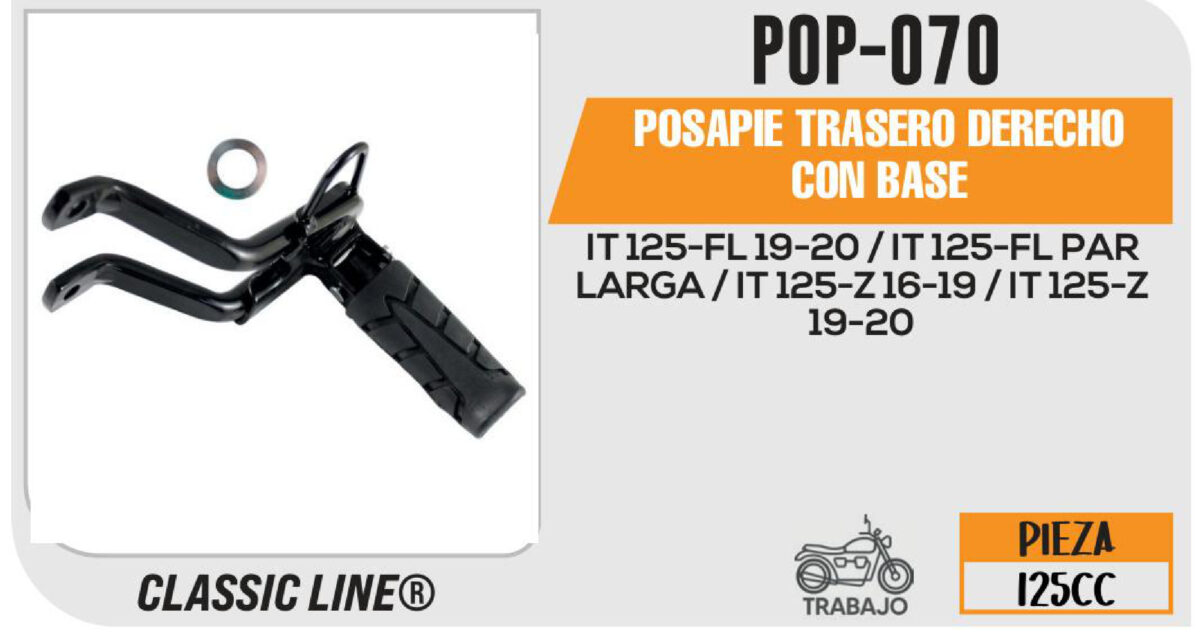 POSAPIE TRASERO DERECHO CON BASE