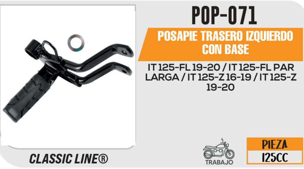 POSAPIE TRASERO IZQUIERDA CON BASE