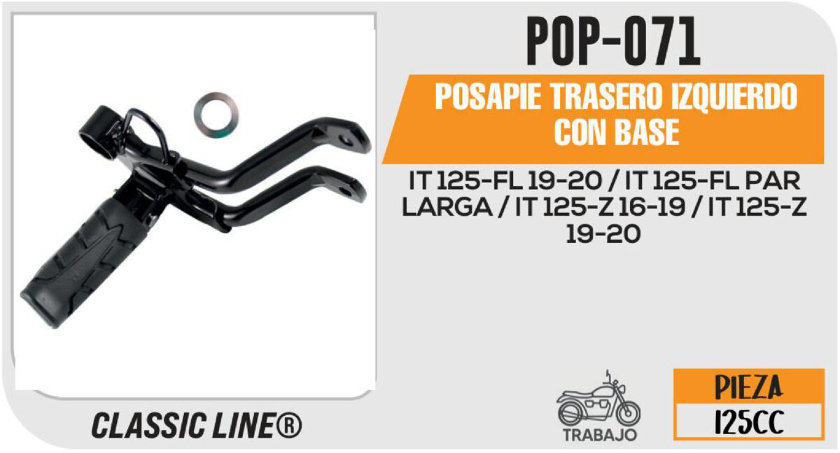 POSAPIE TRASERO IZQUIERDA CON BASE