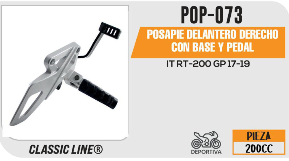 POSAPIE DELANTERO DERECHO CON BASE Y PEDAL