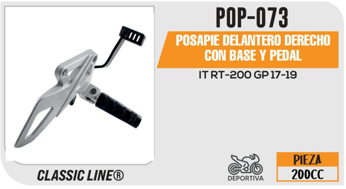 POSAPIE DELANTERO DERECHO CON BASE Y PEDAL