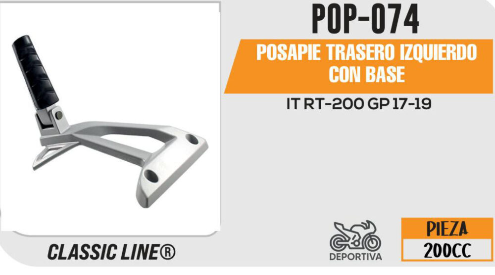 POSAPIE TRASERO IZQUIERDA CON BASE