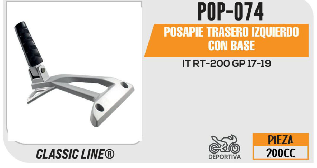 POSAPIE TRASERO IZQUIERDA CON BASE