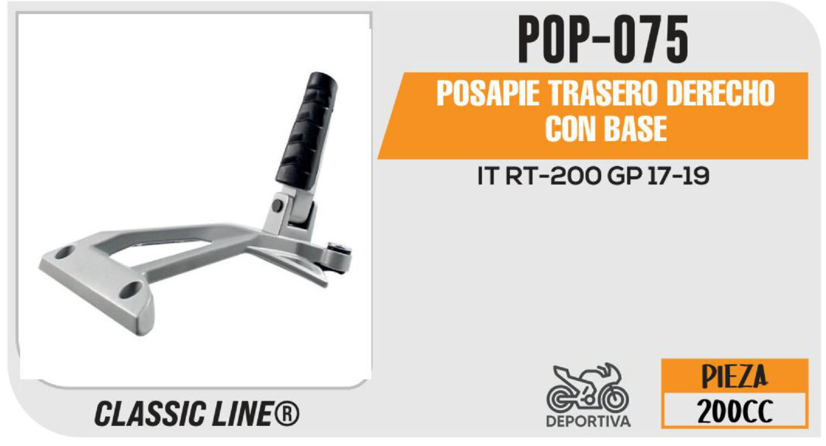 POSAPIE TRASERO DERECHO CON BASE