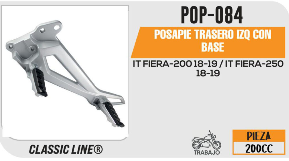 POSAPIE TRASERO IZQUIERDA CON BASE