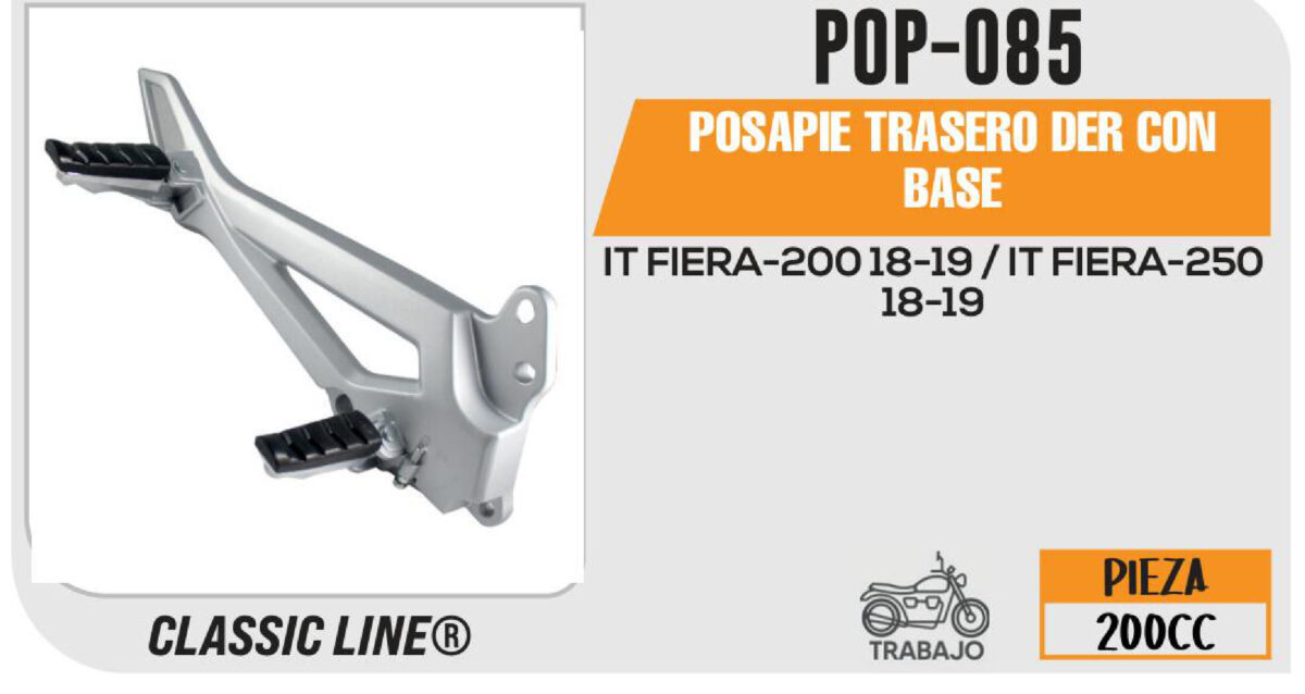 POSAPIE TRASERO DERECHO CON BASE