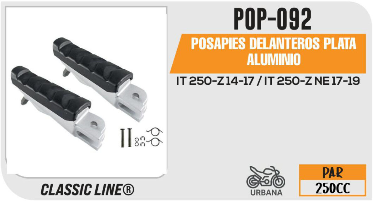 POSAPIES DELANTEROS PLATA ALUMINIO