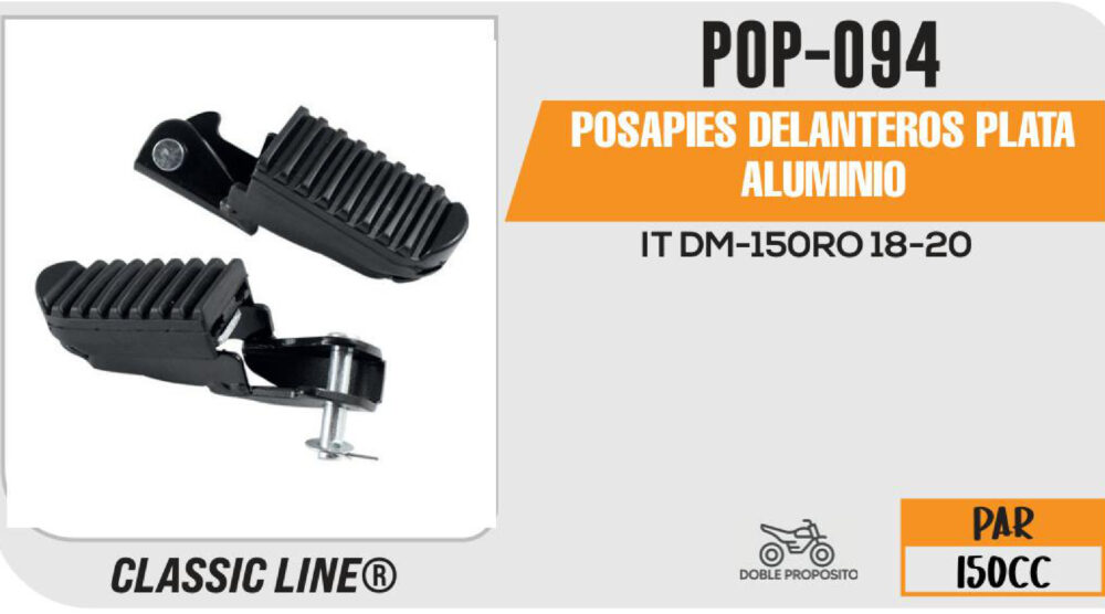 POSAPIES DELANTEROS PLATA ALUMINIO