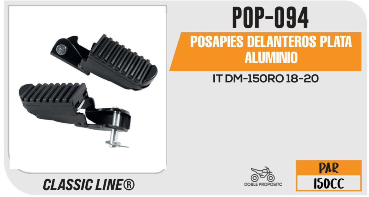 POSAPIES DELANTEROS PLATA ALUMINIO