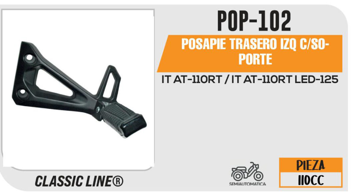 POSAPIE TRASERO IZQUIERDA C/SOPORTE