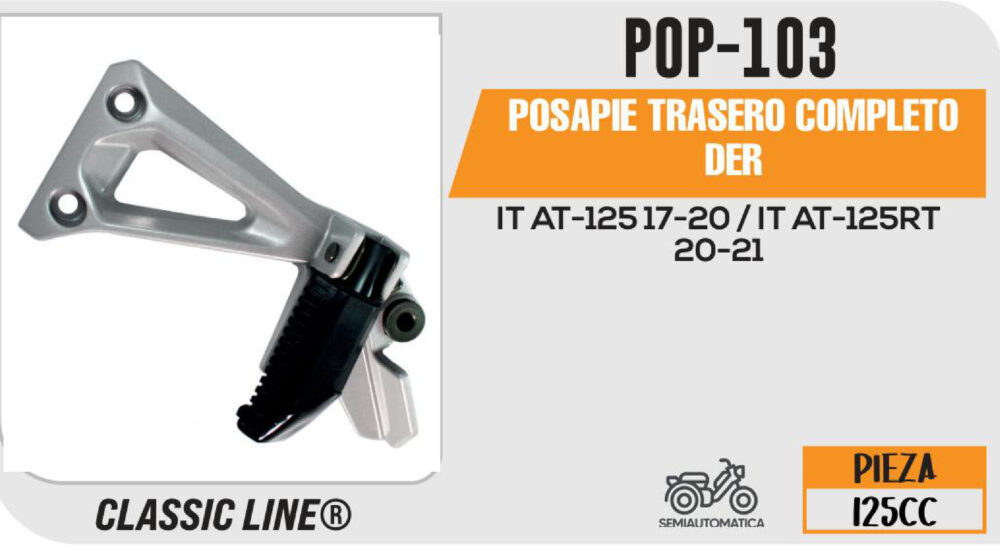 POSAPIE TRASERO COMPLETO DER