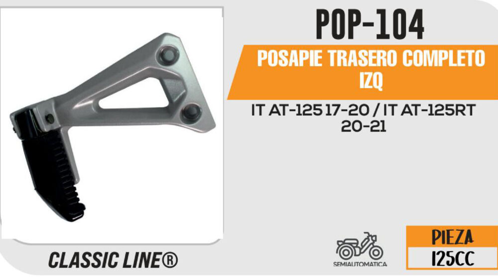 POSAPIE TRASERO COMPLETO IZQ