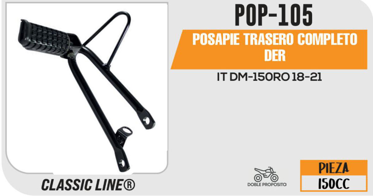 POSAPIE TRASERO COMPLETO DER