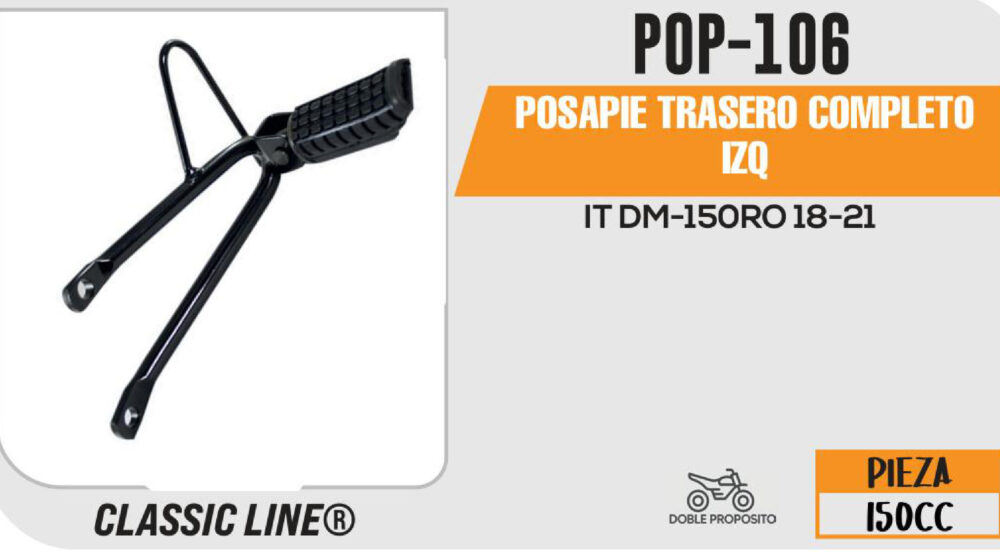 POSAPIE TRASERO COMPLETO IZQ