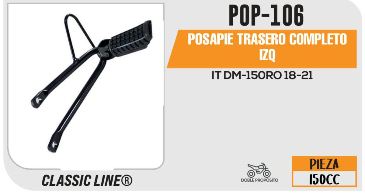 POSAPIE TRASERO COMPLETO IZQ