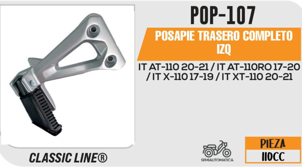 POSAPIE TRASERO IZQUIERDO CON BASE