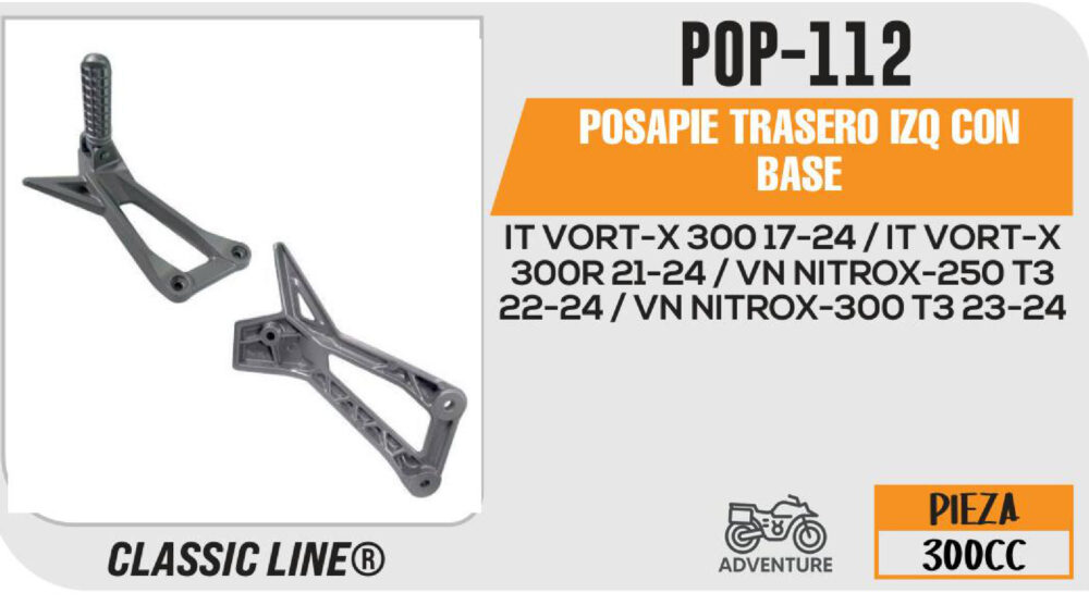 POSAPIE TRASERO IZQ CON BASE