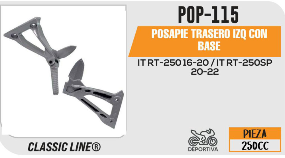 POSAPIE TRASERO IZQ CON BASE