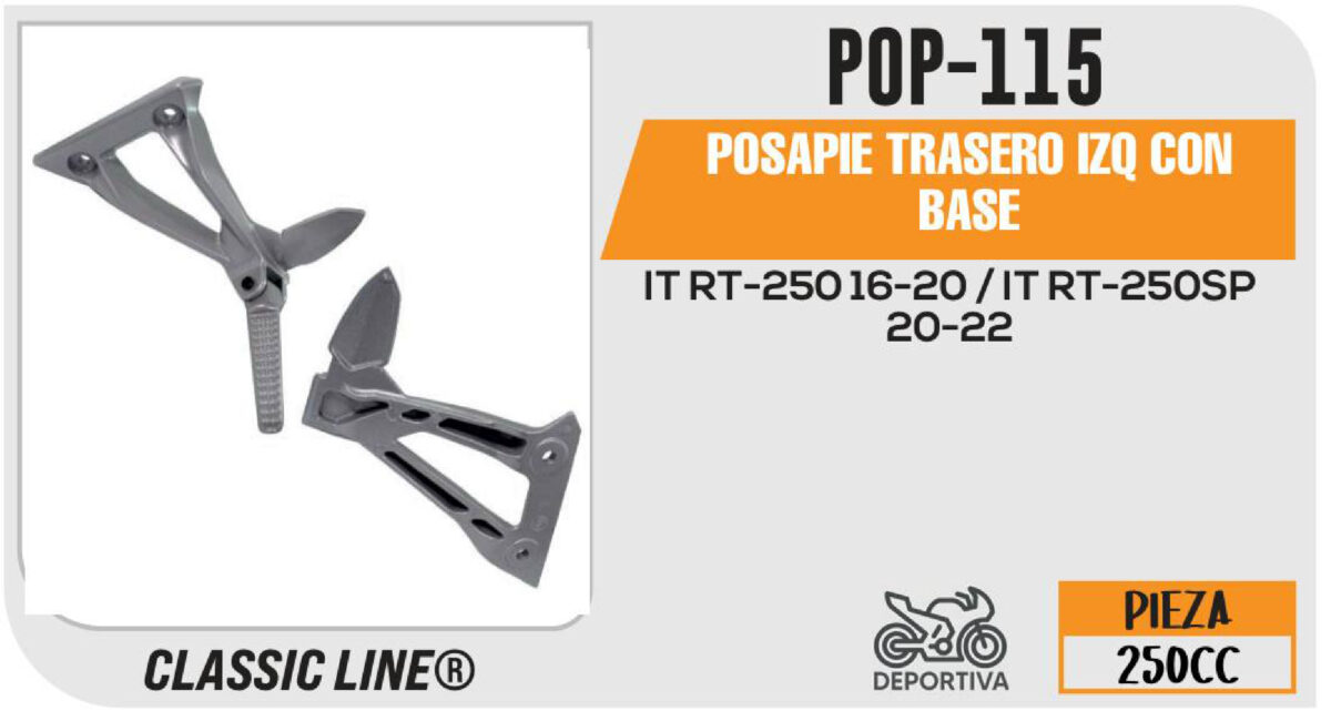 POSAPIE TRASERO IZQ CON BASE