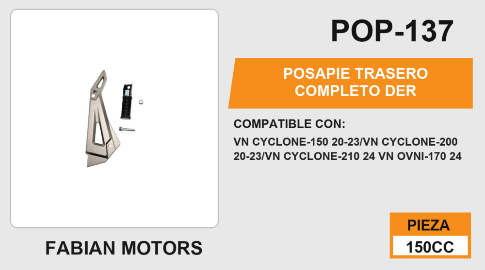 POSAPIE TRASERO COMPLETO DER