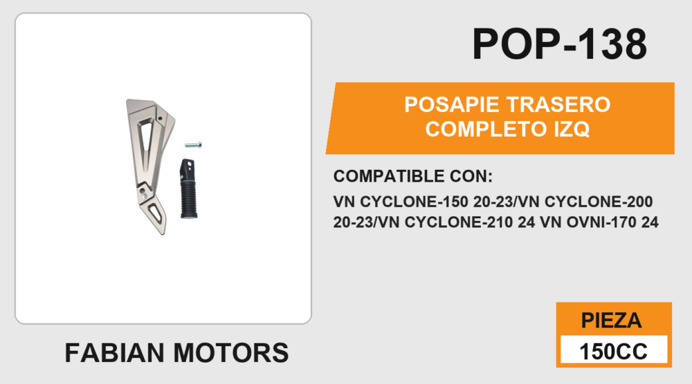 POSAPIE TRASERO COMPLETO IZQ