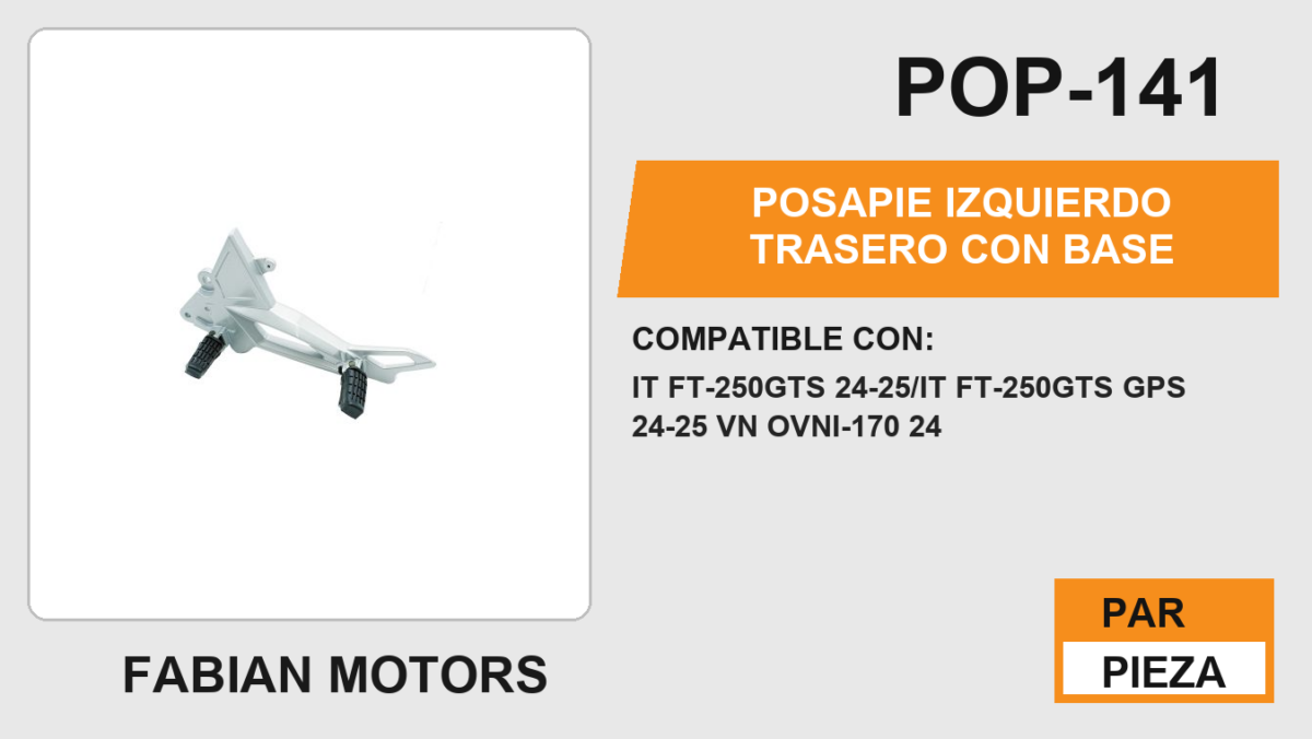 POSAPIE IZQUIERDO TRASERO CON BASE