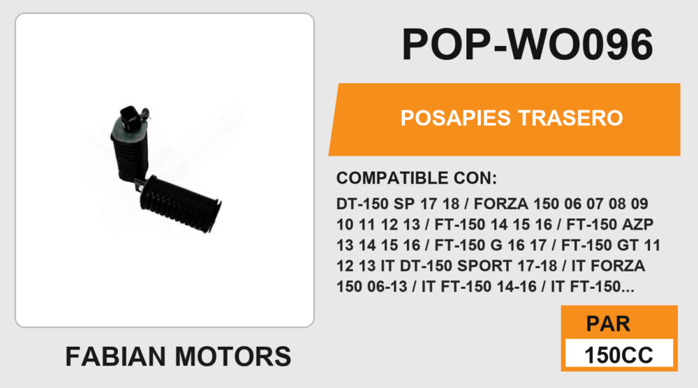 POSAPIES TRASERO