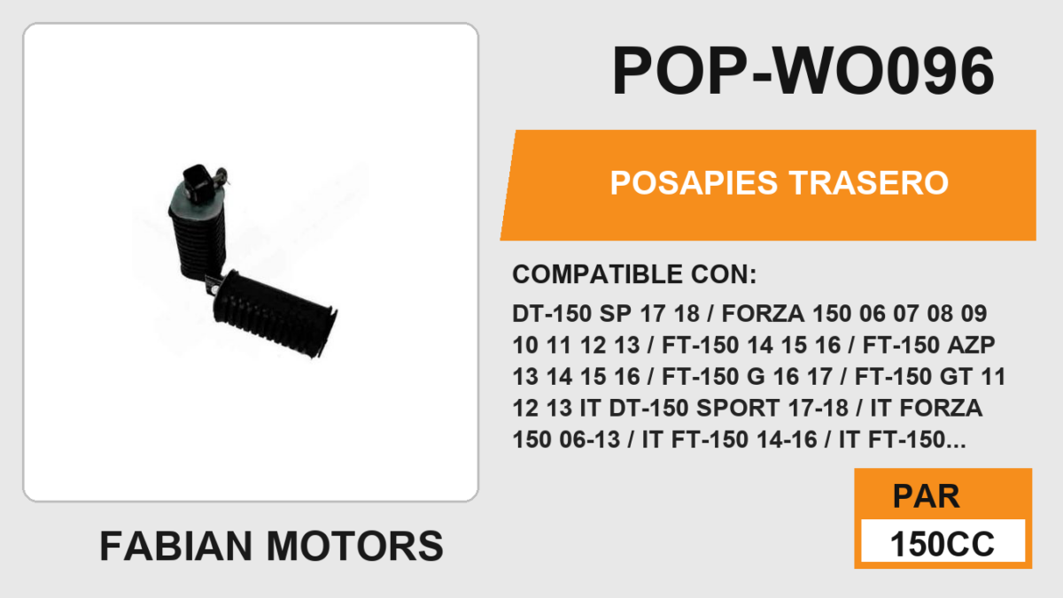 POSAPIES TRASERO