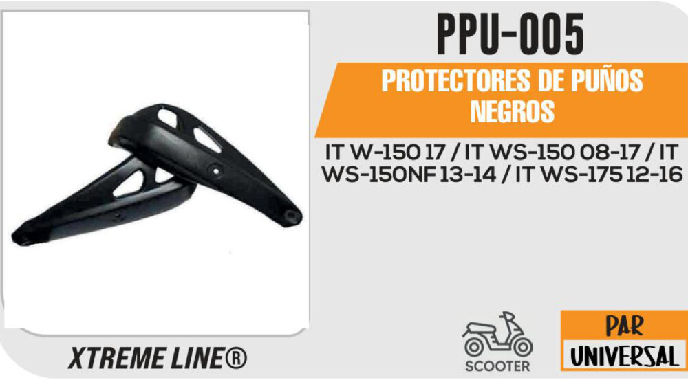 PROTECTORES DE PUÑOS NEGROS