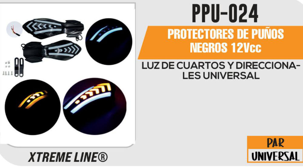 PROTECTORES DE PUÑOS NEGROS 12Vcc
