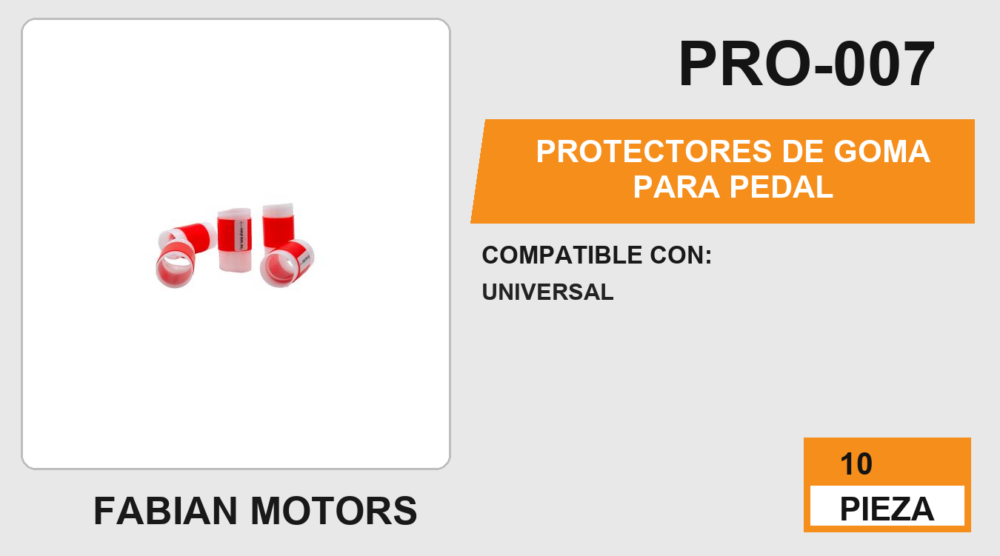 PROTECTORES DE GOMA PARA PEDAL