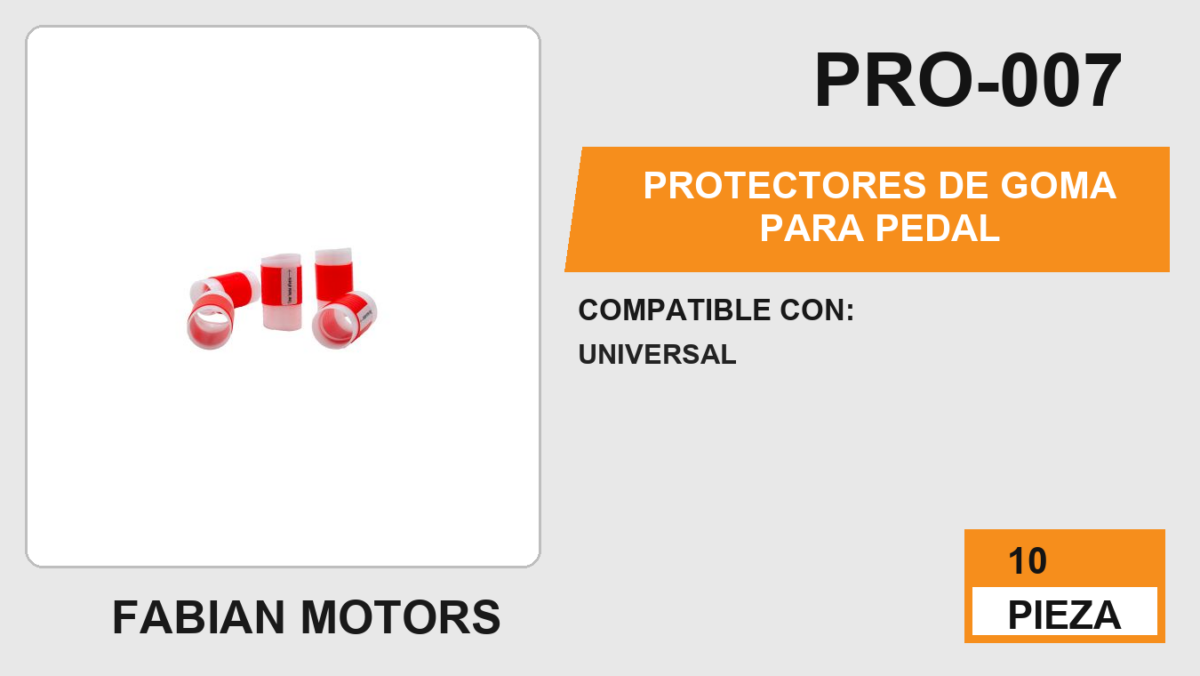 PROTECTORES DE GOMA PARA PEDAL