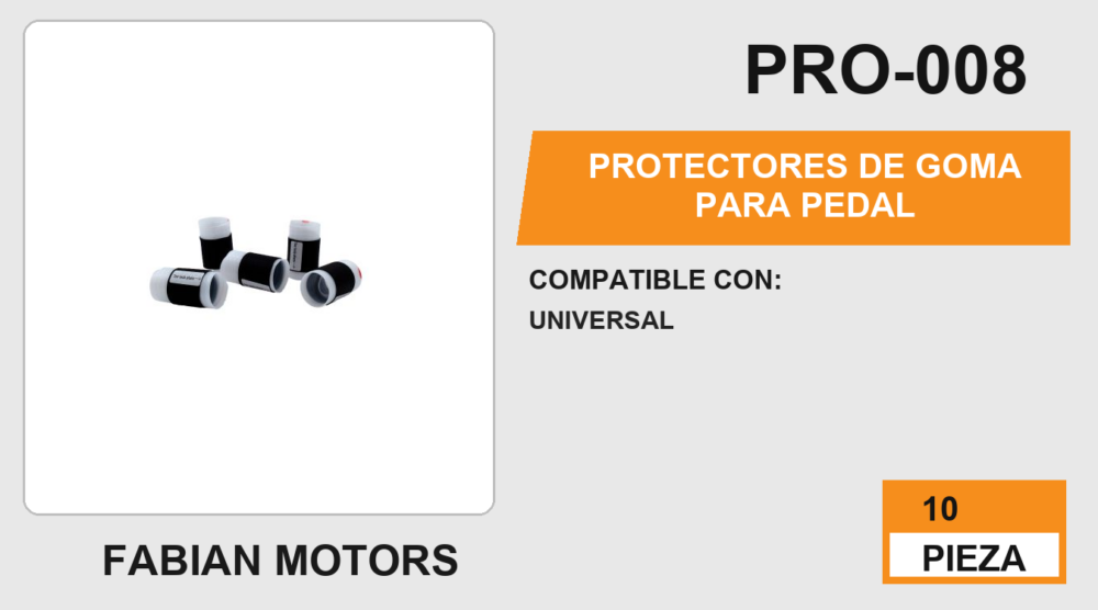 PROTECTORES DE GOMA PARA PEDAL