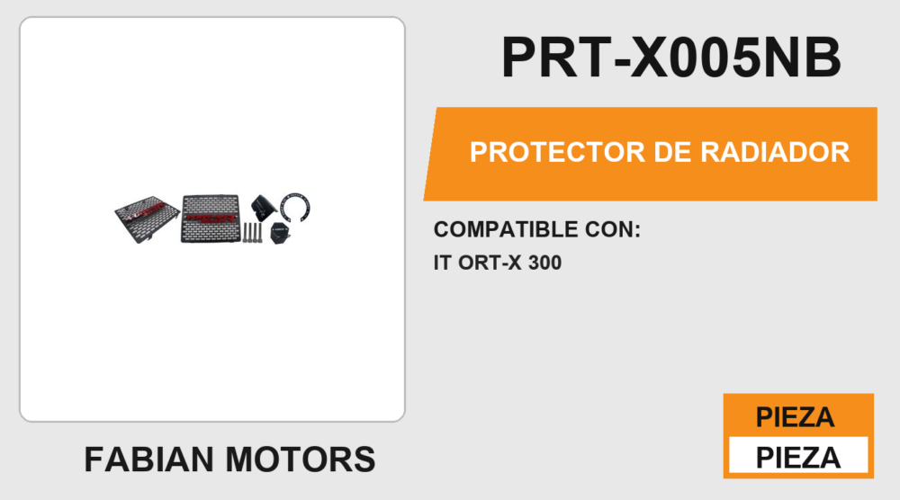 JUEGO DE PROTECTORES (RADIADOR, TAPON DE GASOLINA, LIQUIDO DE FRENO, DEPOSITO TRASERO) VORT-X 300 ACERO INOXIDABLE