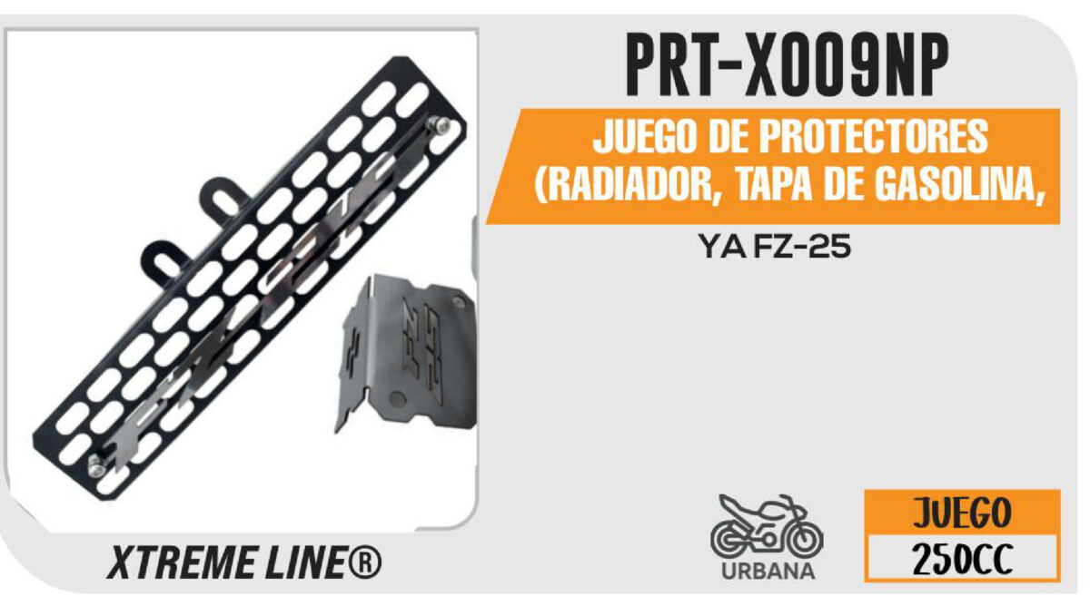 JUEGO DE PROTECTORES (RADIADOR, TAPA DE GASOLINA, LIQUIDO DE FRENO, ABRAZADERA DE MANUBRIO, CALIPER)YA FZ-25 ACERO INOXIDABLE