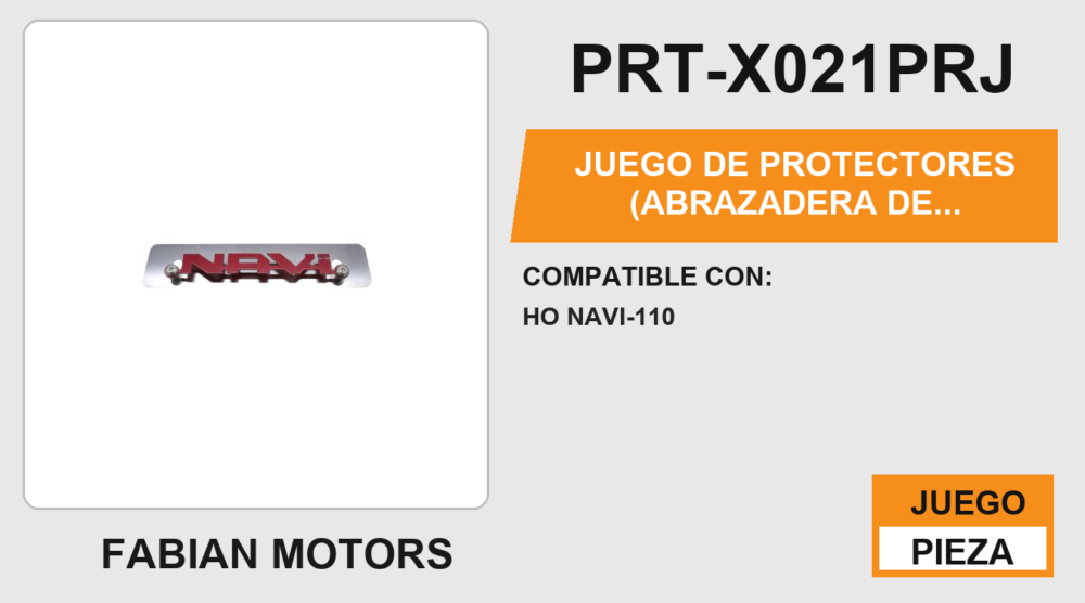 JUEGO DE PROTECTORES (ABRAZADERA DE MANUBRIO, CUPULA, ESCAPE, PORTA PLACA) ACERO INOXIDABLE