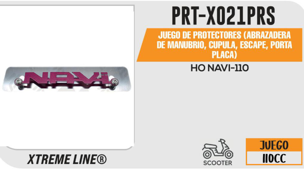 JUEGO DE PROTECTORES (ABRAZADERA DE MANUBRIO, CUPULA, ESCAPE, PORTA PLACA) ACERO INOXIDABLE