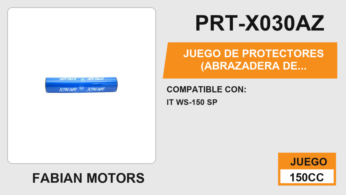 JUEGO DE PROTECTORES (ABRAZADERA DE MANUBRIO, DEPOSITO FRENO, ESCAPE, CALIPER) ACERO INOXIDABLE