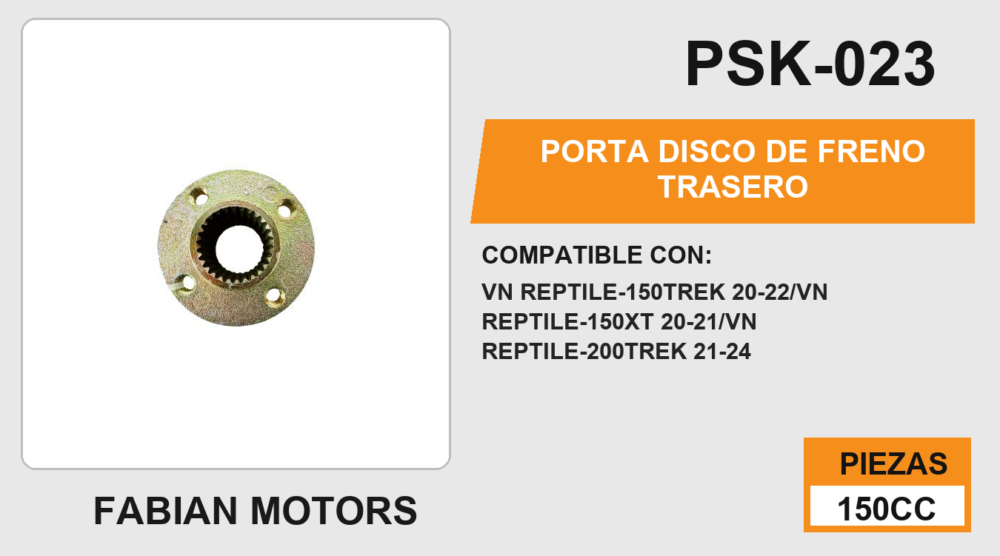 PORTA DISCO DE FRENO TRASERO
