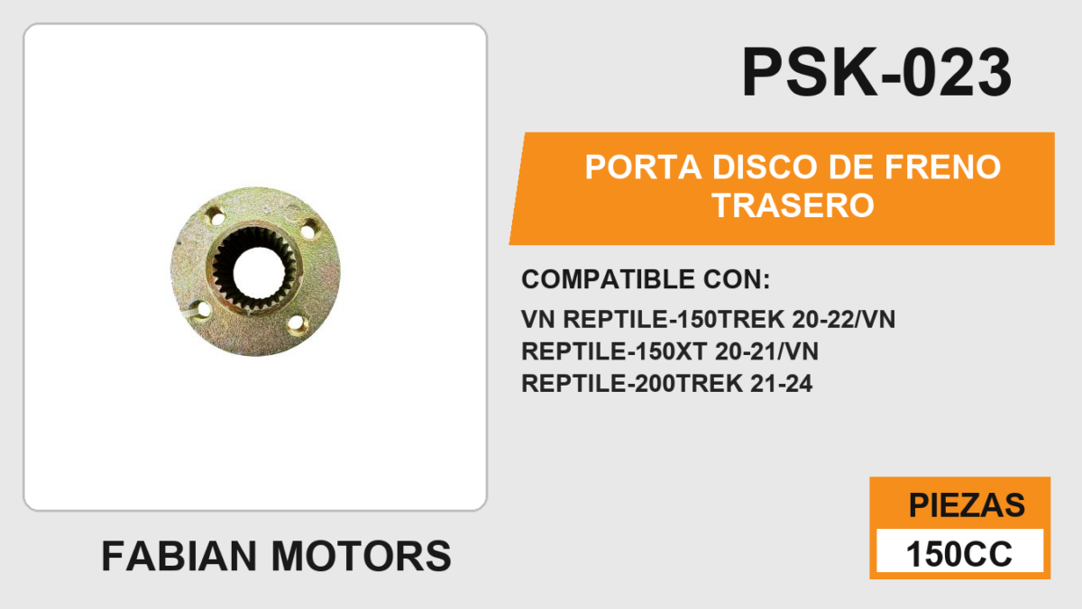 PORTA DISCO DE FRENO TRASERO