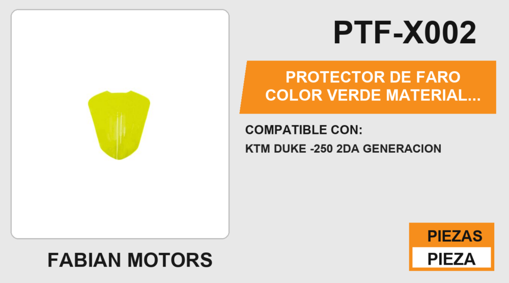 PROTECTOR DE FARO COLOR VERDE  MATERIAL ACRILICO CON CINTA ADHESIVA